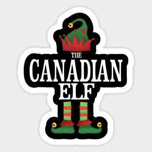 Canadian Canada Elf Matching Family Group Christmas Party Pajamas Sticker